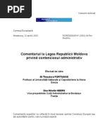 Comentariul La Legea Republicii Moldova Privind Contenciosul Administrativ