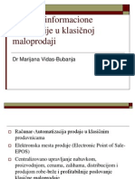 Primena Informacione Tehnologije U Klasičnoj Maloprodaji