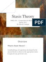 Stasis Theory: WRD 104 - Composition & Rhetoric II Spring 2013 Dr. Hector Carbajal