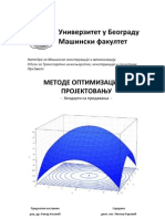 Metode Optimizacije U Projektovanju Izvodi Sa Predavanja