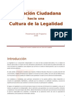 Presentación Del Programa - Cultura de La Legalidad - 2