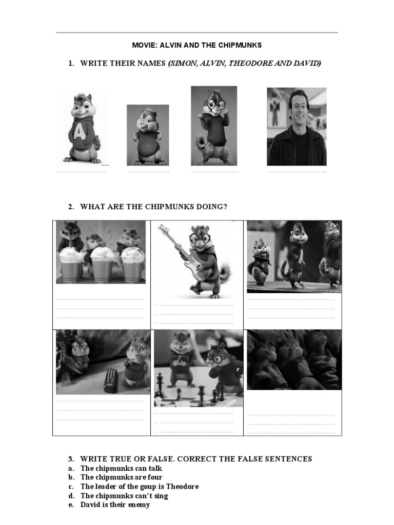 What Are The Chipmunks Doing | PDF | Games & Activities