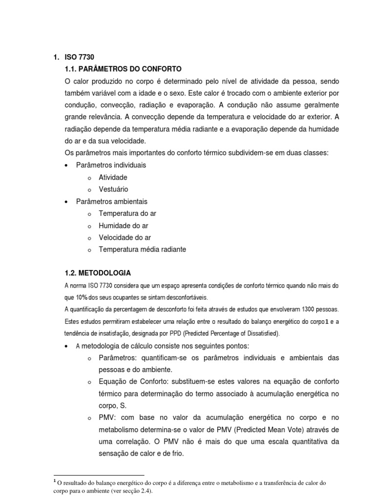 Iso 7730 | PDF | Convecção | Calor