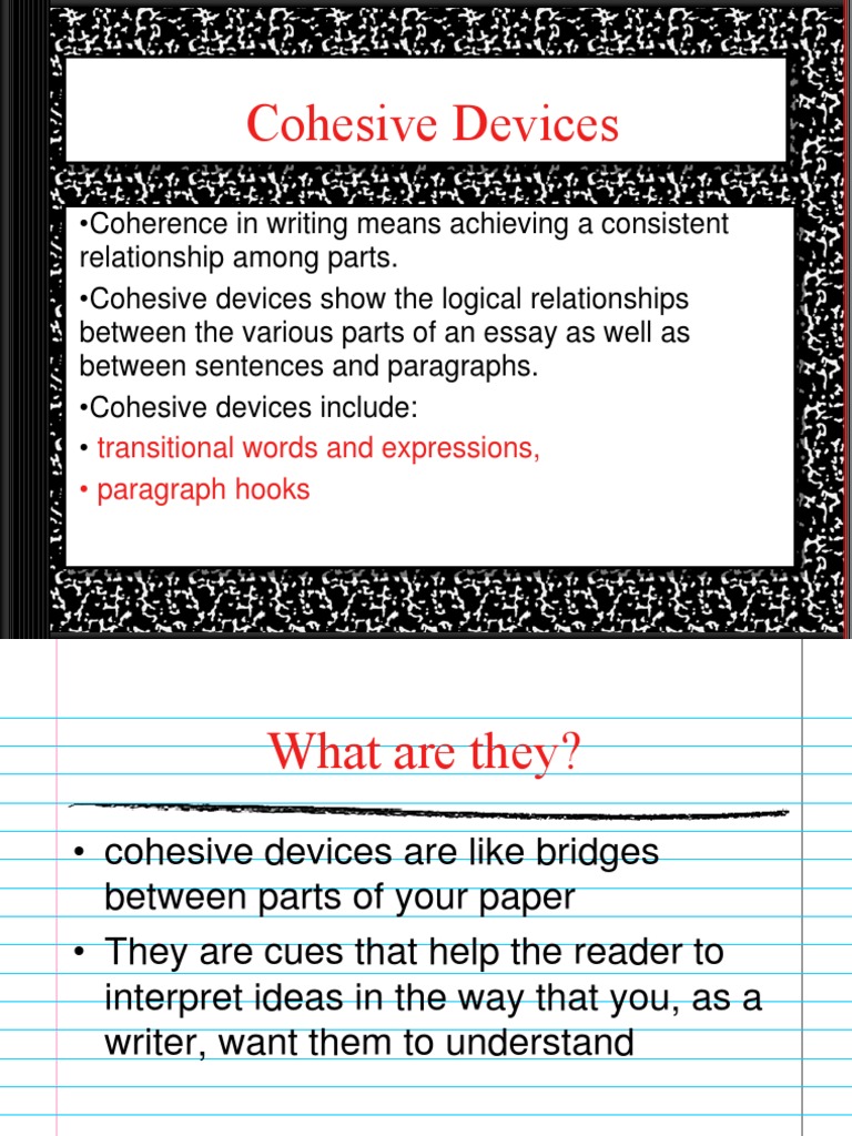 Transitional devices sentence linguistics paragraph