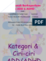 Kanak Kanak Berkeperluan Khas ADD Amp ADHD