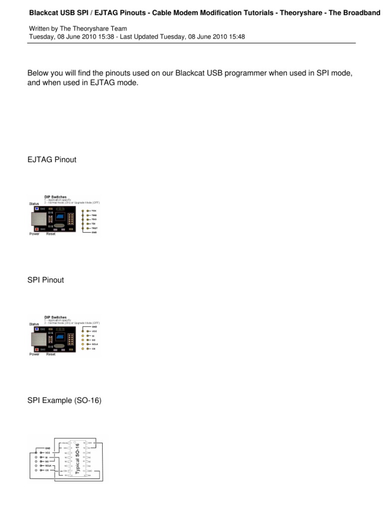 Ejtag Pinouts | PDF