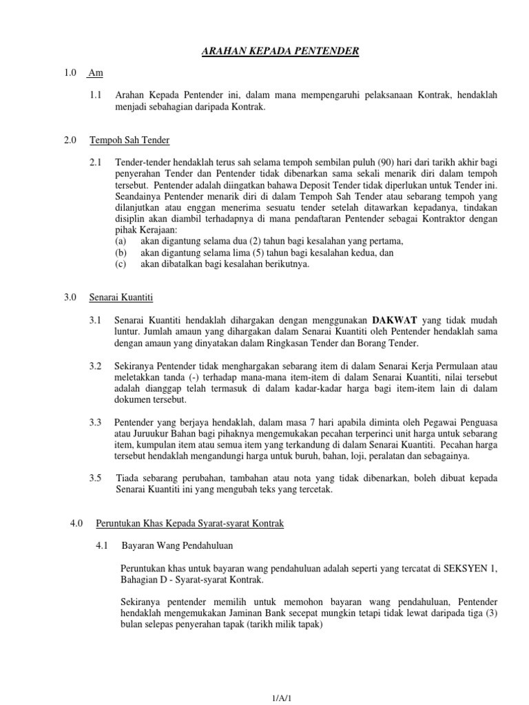 Arahan Petender | PDF