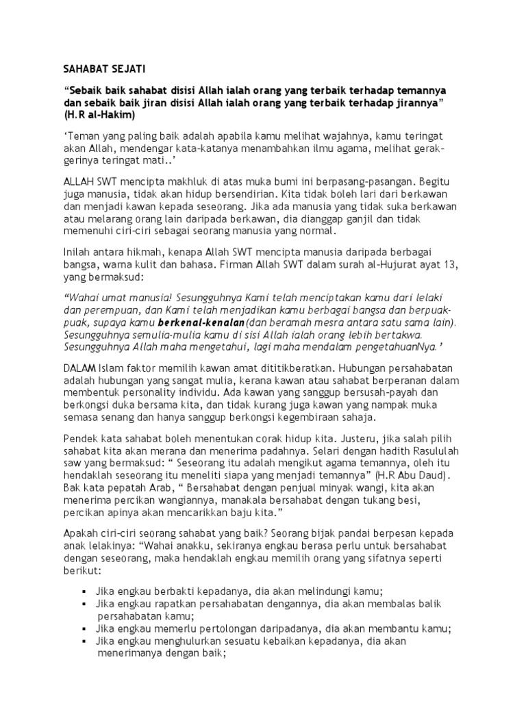 Sahabat Sejati Pdf