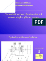 Crankshaft Torsion Vibrations For A 4 Strokes Single-Cylinder Engine