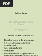 Labour Laws - Domestic Enquiry-Contents and Process