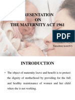Maternity Benefit Act - 1961