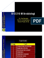 Bio210 Slide Topik Kuliah Mikrobiologi