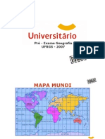 3494926 Geografia PreVestibular Universitario UFRGS 2007