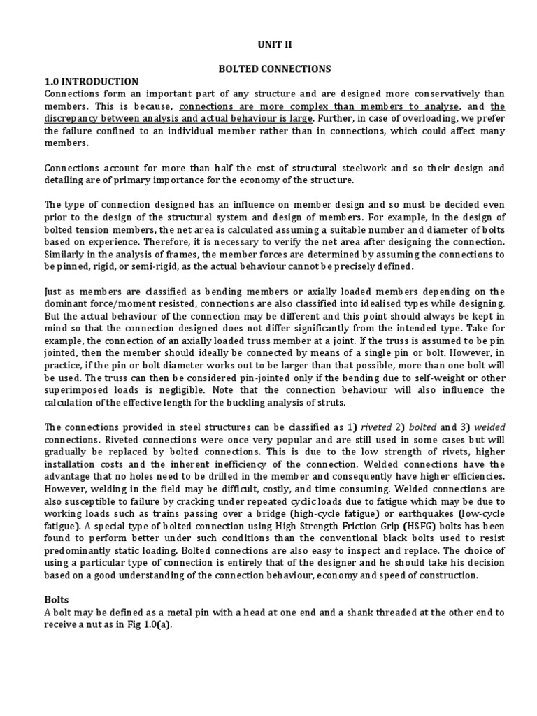 Design of Bolted Connections in Steel Structures PDF Nut (Hardware