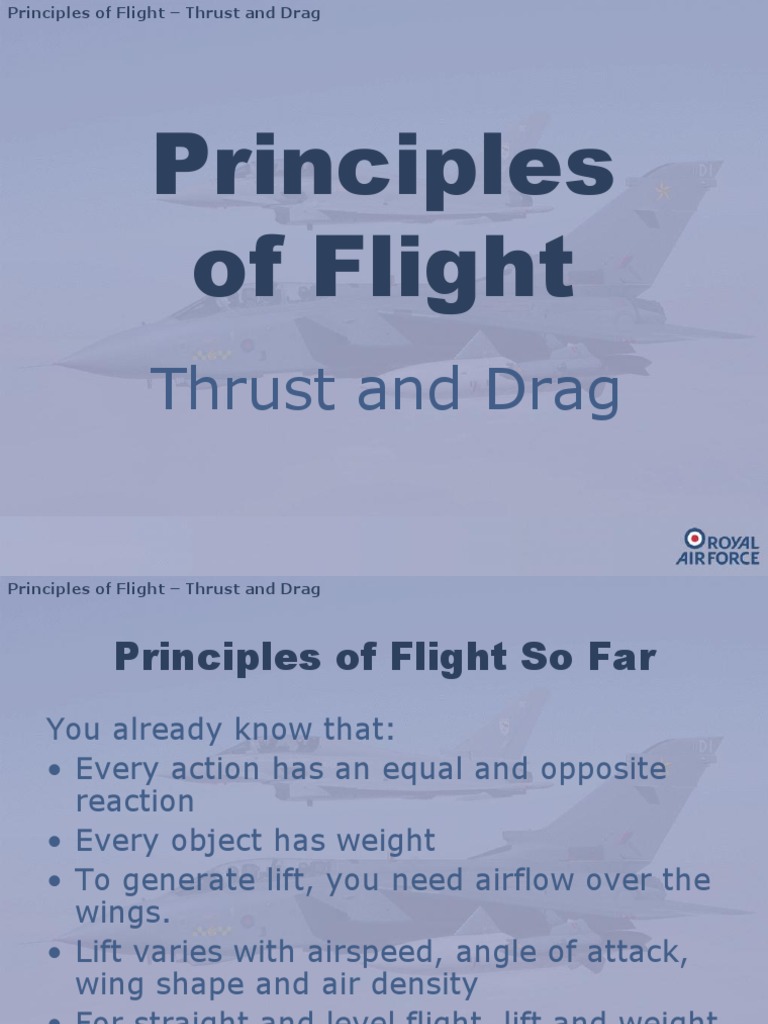 Thrust and Drag Flight Drag (Physics)