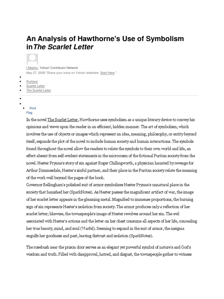 Human Isolation As A Theme in American Literature PDF The Scarlet Letter Religious Belief