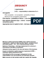 Capital Adequacy: Risk Acceptable - Not Acceptable - Probability of Failure Maximum Loss Acceptable (Catastrophic)