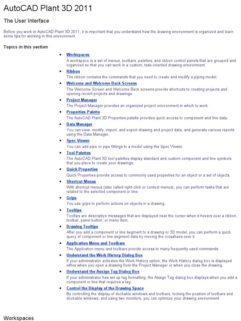 AUTOCAD PLANT 3D TUTORIAL PDF FREE DOWNLOAD 2020 intelligence overview