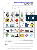 Favourite Clothes Activity PDF