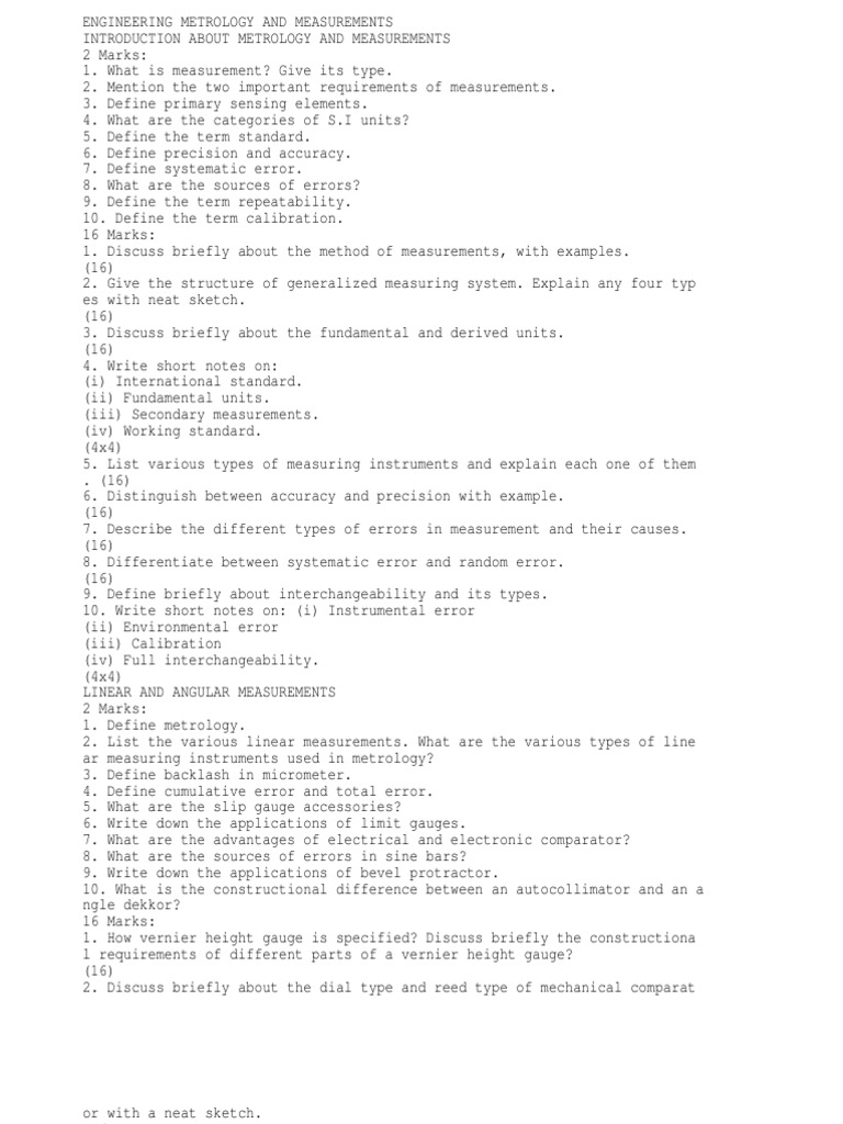 M&M Lab Viva Questions PDF Interferometry Calibration