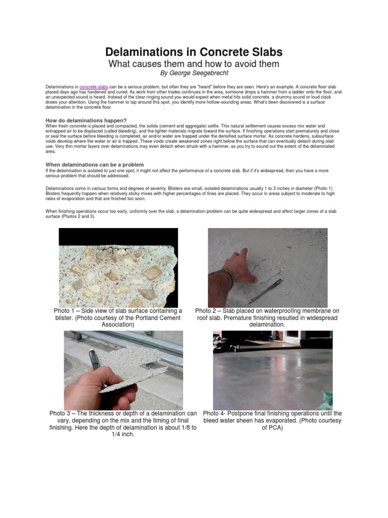 Delaminations in Concrete Slabs | PDF | Concrete | Water