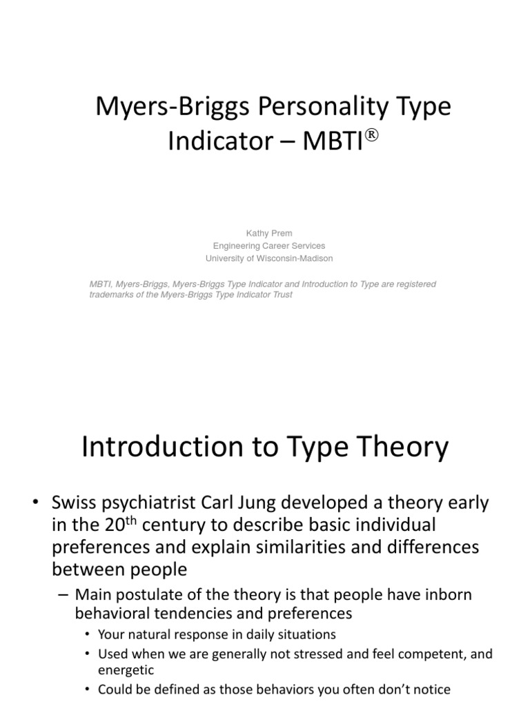 Understanding the MBTI Personality Types | PDF | Extraversion And ...