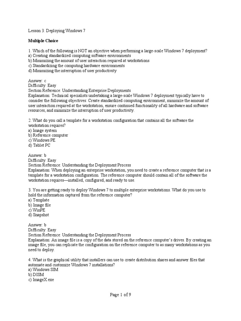 Windows 7 Configuration Chapter 03 | PDF | Installation (Computer ...
