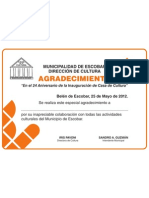 Diploma Agradecimiento