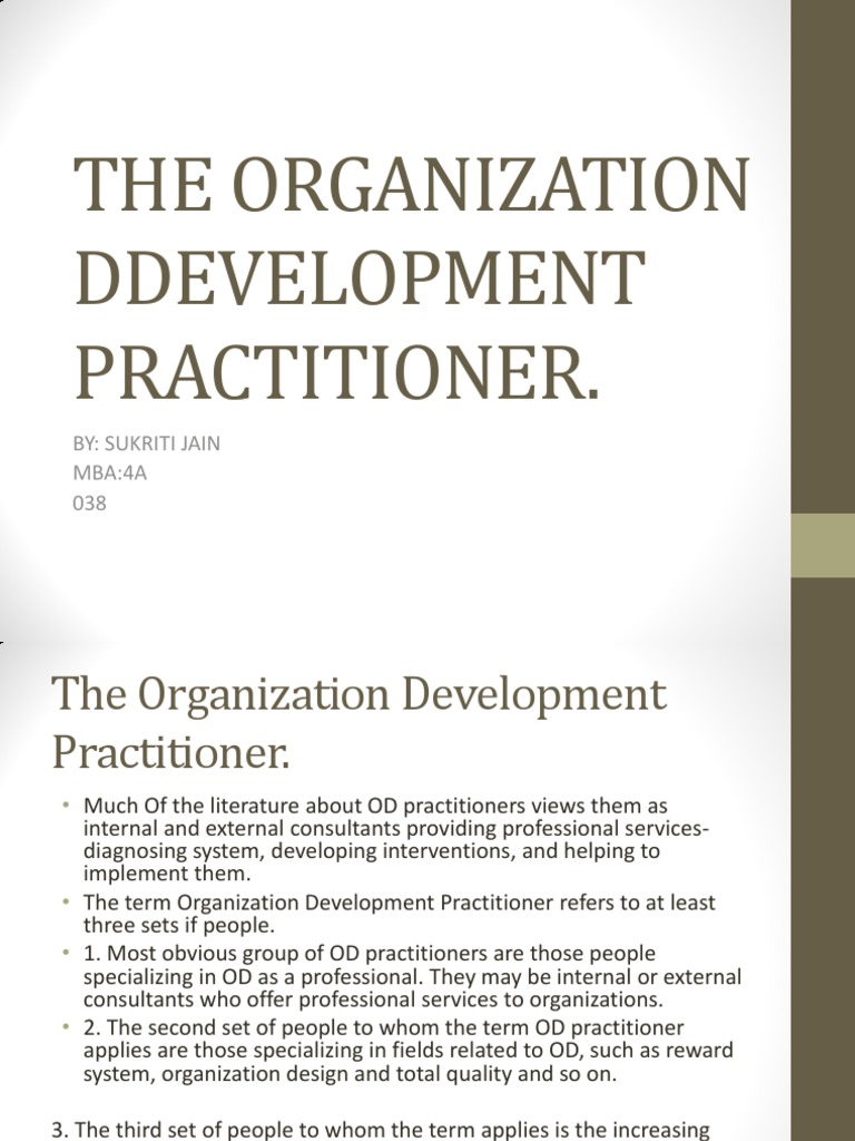 The Organization Ddevelopment Practitioner | PDF | Organization ...