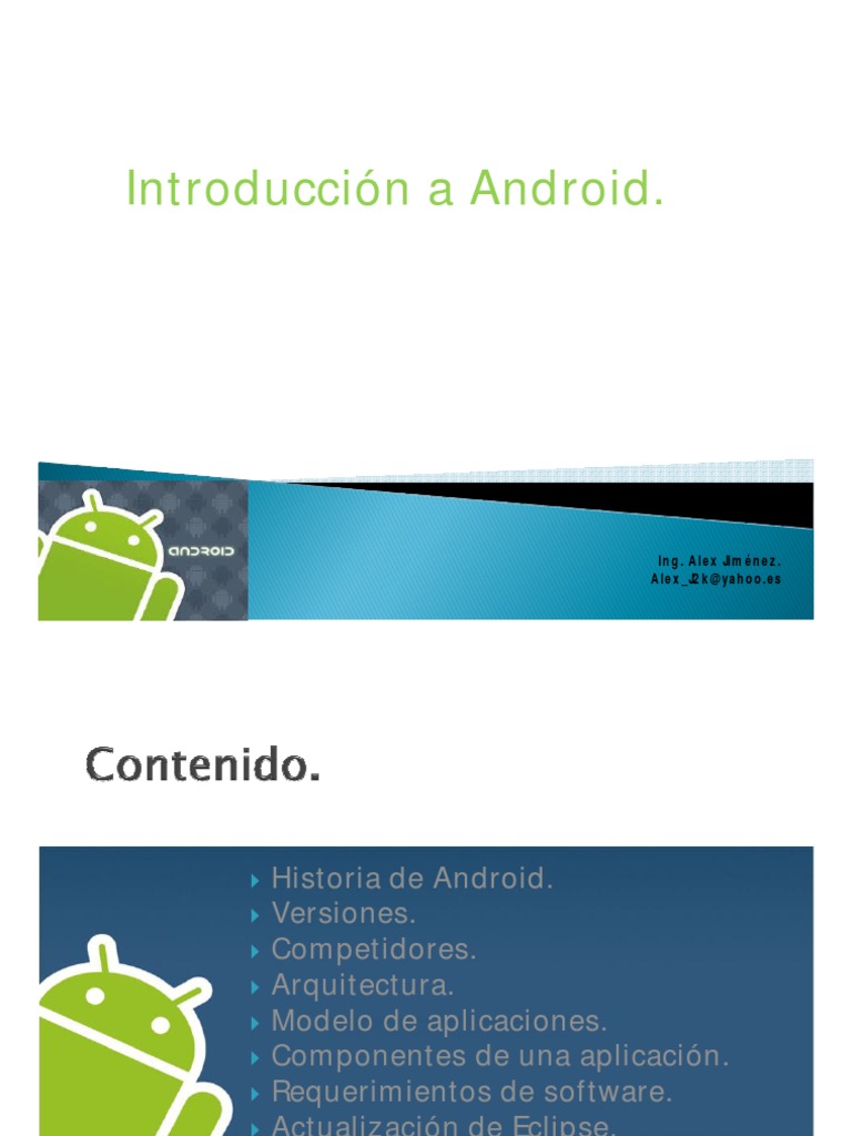 Introducción A Android PDF | PDF | Android (sistema operativo) | Software