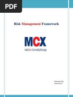 Risk Management Framework For MCX (Stock Exchange)