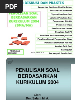 Kaidah Penyusunan Soal Evaluasi