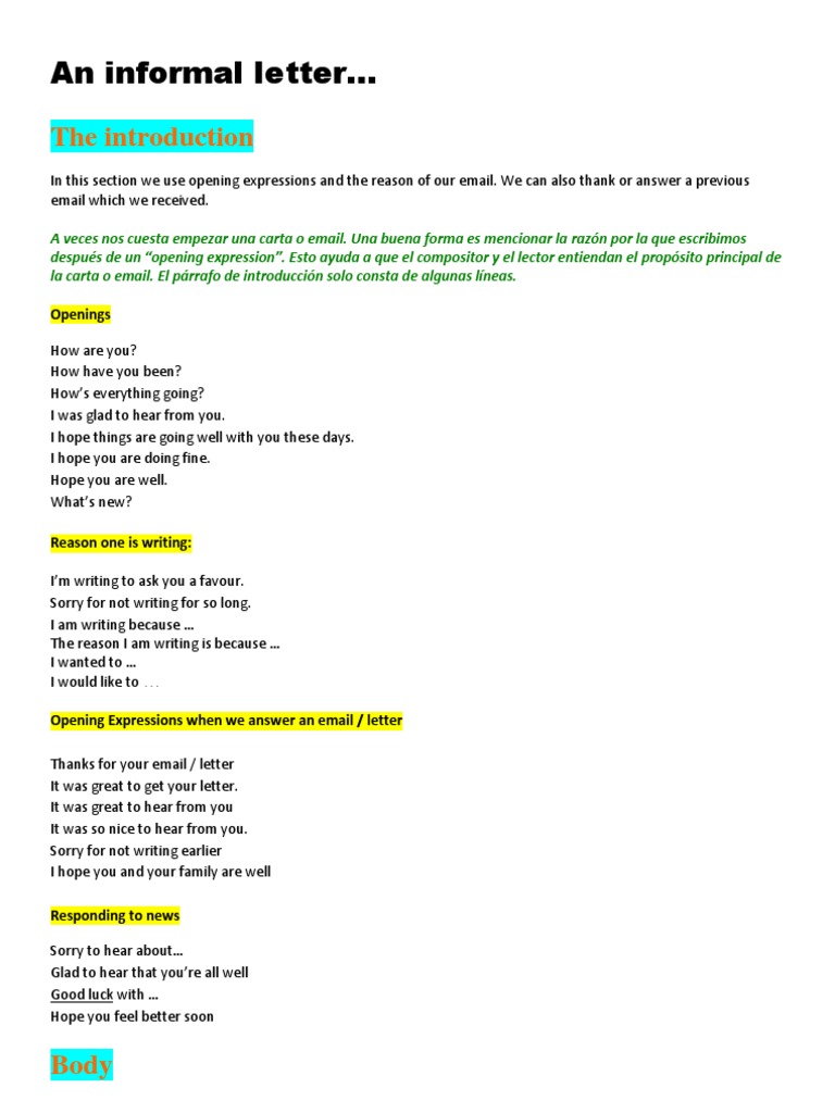Writing Informal Letters Guide | PDF | Language Arts & Discipline | Poetry