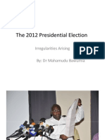 2012 Elections Irregularities Arising 