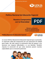 Politica Nacional de Educacion Especial