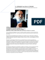 PEDAGOGÍA DEL OPRIMIDO de PAULO FREIRE (resumen)