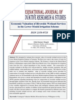 Economic Valuation of Riverside Wetland Services in The Lower Moshi Irrigation Scheme