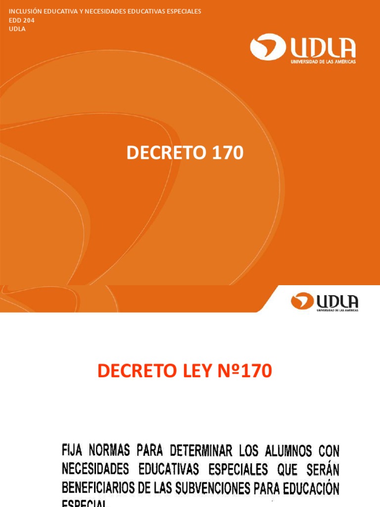 Implementación del Decreto 170 en Educación | PDF | Educación especial ...