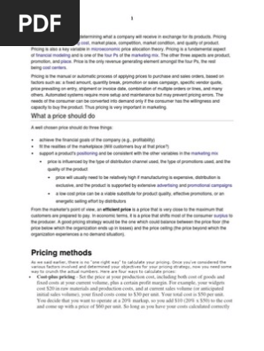 Pricing