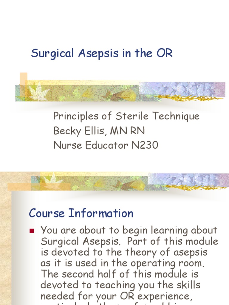Surgical Asepsis 3 in the or.htm Surgery Hand