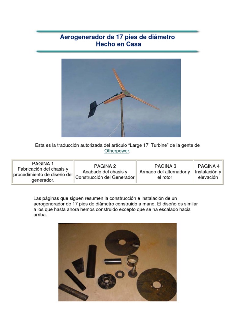 Aerogenerador Casero | PDF