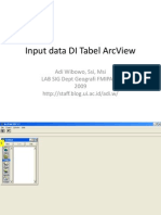 Input Data Atribut (Tabel) Di ArcView