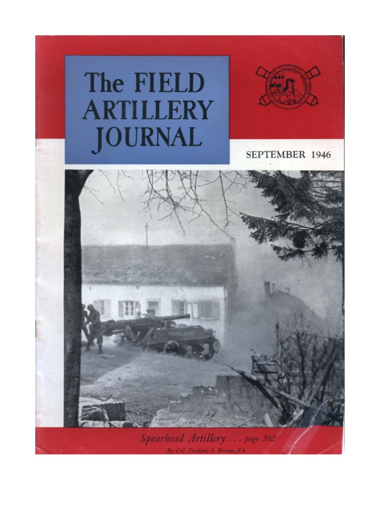Field Artillery Journal Sep 1946 Artillery Division (Military)