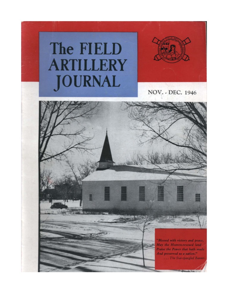 Field Artillery Journal Nov 1946 PDF Artillery Gun