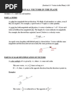 Section 6.3: Vectors in The Plane