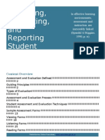 assessing evaluating
and
reporting
student
progress