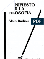 Badiou, Alain Manifiesto Por La Filosofia 1989