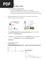 Speed of Reaction (Key Points and Q&A)