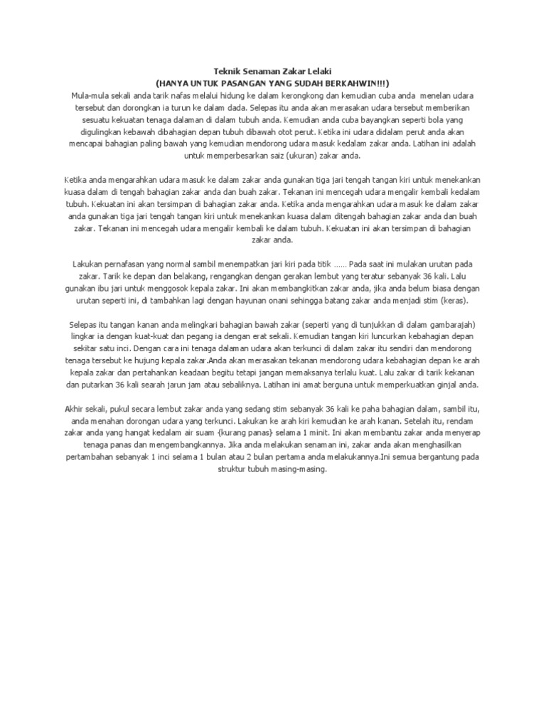 Teknik Senaman Zakar Lelaki Pdf