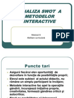 Analiza Swot A Metodelor Interactive